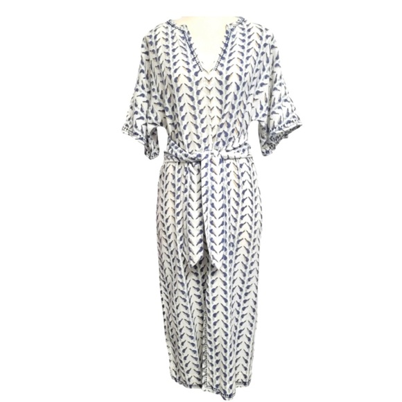 Mirth Caftan Dress Cotton, Handmade, Belted Dress, S/M - Picture 1 of 6